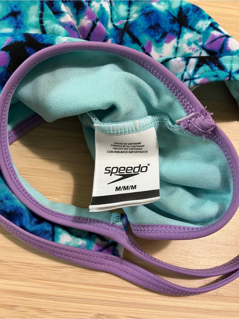 Speedo Girls Tie-dye One-Piece Swimsuit Medium